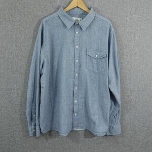 Goodfellow & Co 2XL Blue Light Long Sleeve Button Down Shirt Standard Fit